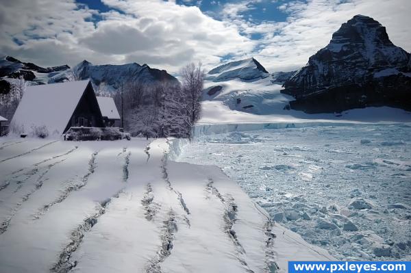 little house on the glacier